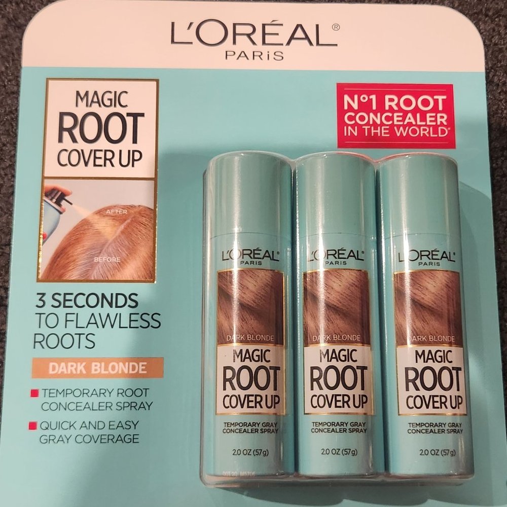 L'Oreal Paris Magic Root Cover Up Concealer Spray DARK BLONDE x (3) 2 oz Bottles